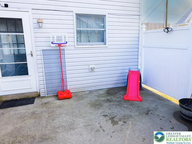 a view of small space with front door