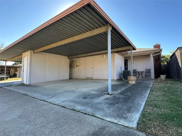 a backyard of a house