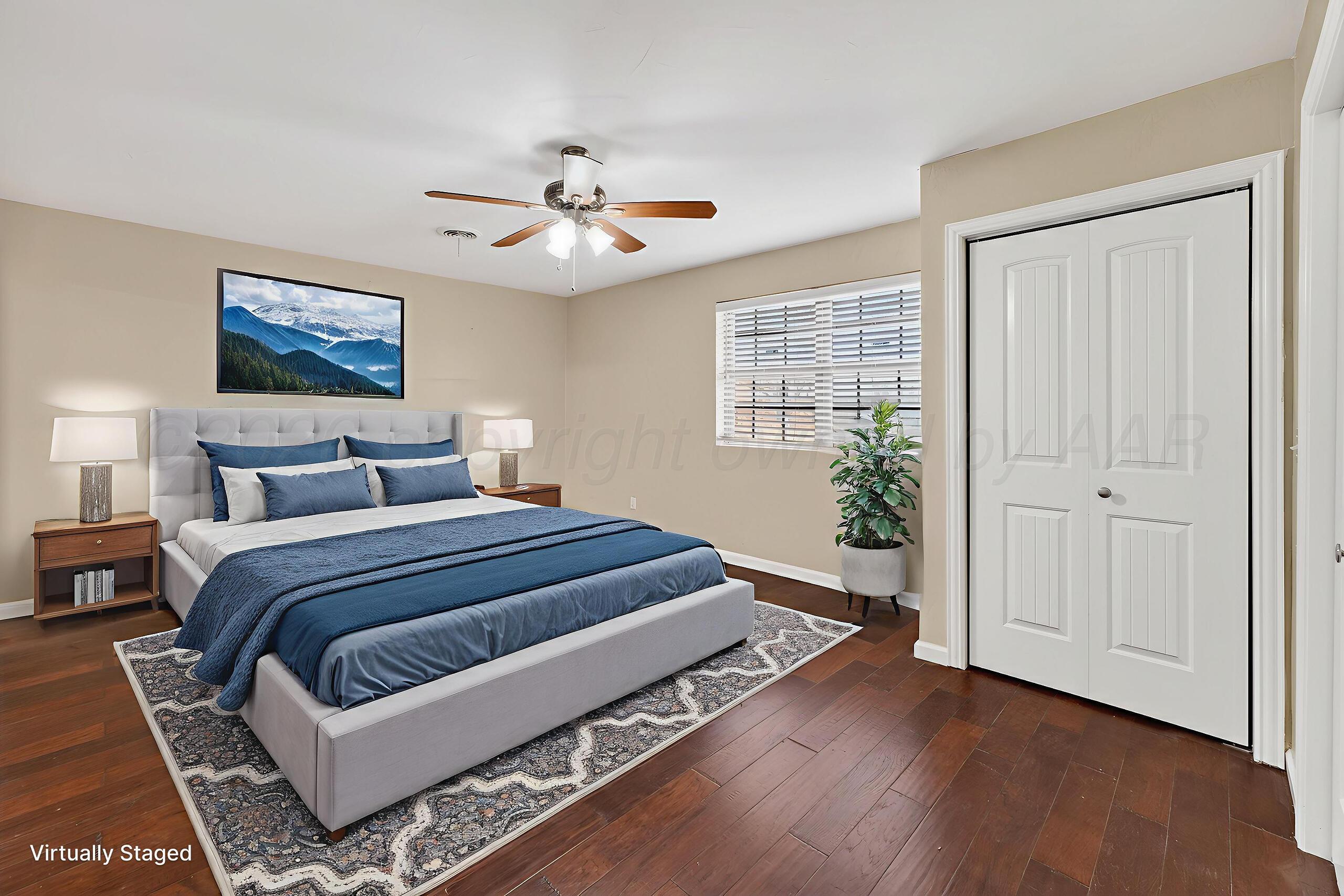 7313 Holyoke Trail Amarillo, TX 79121 - Photo 25 of 56 a bedroom with bed and a window
