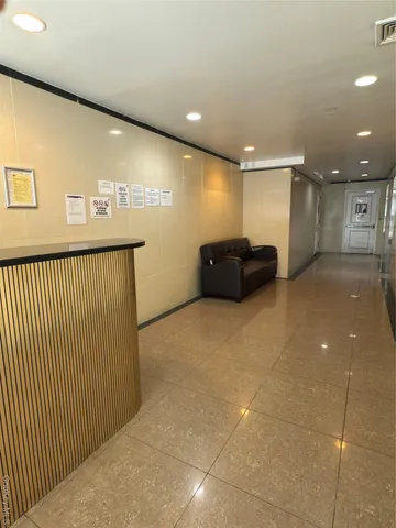 a view of lobby with a couch