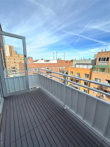 a view of balcony with city view