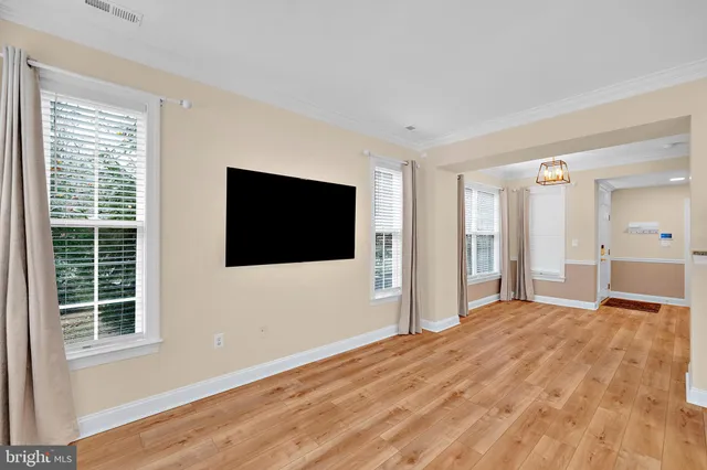 a view of a livingroom with a flat screen tv