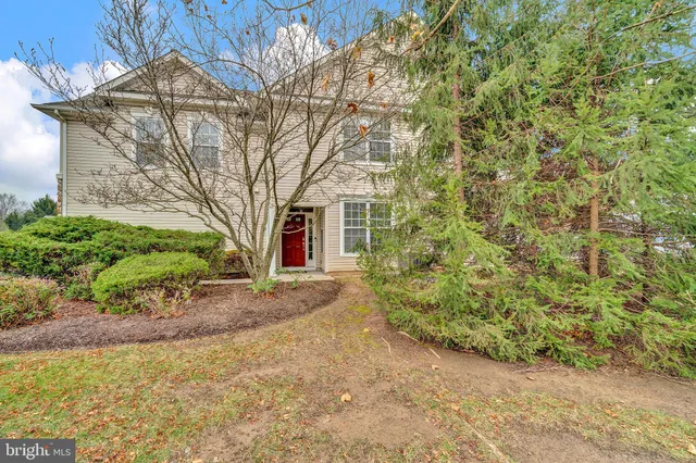 a pathway of a house with a trees