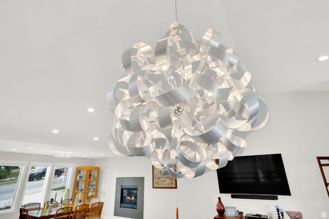 1506 Lakeview Drive Bountiful, UT 84010 - Photo 6 of 58 Detailed view of recessed lighting and a glass covered fireplace
