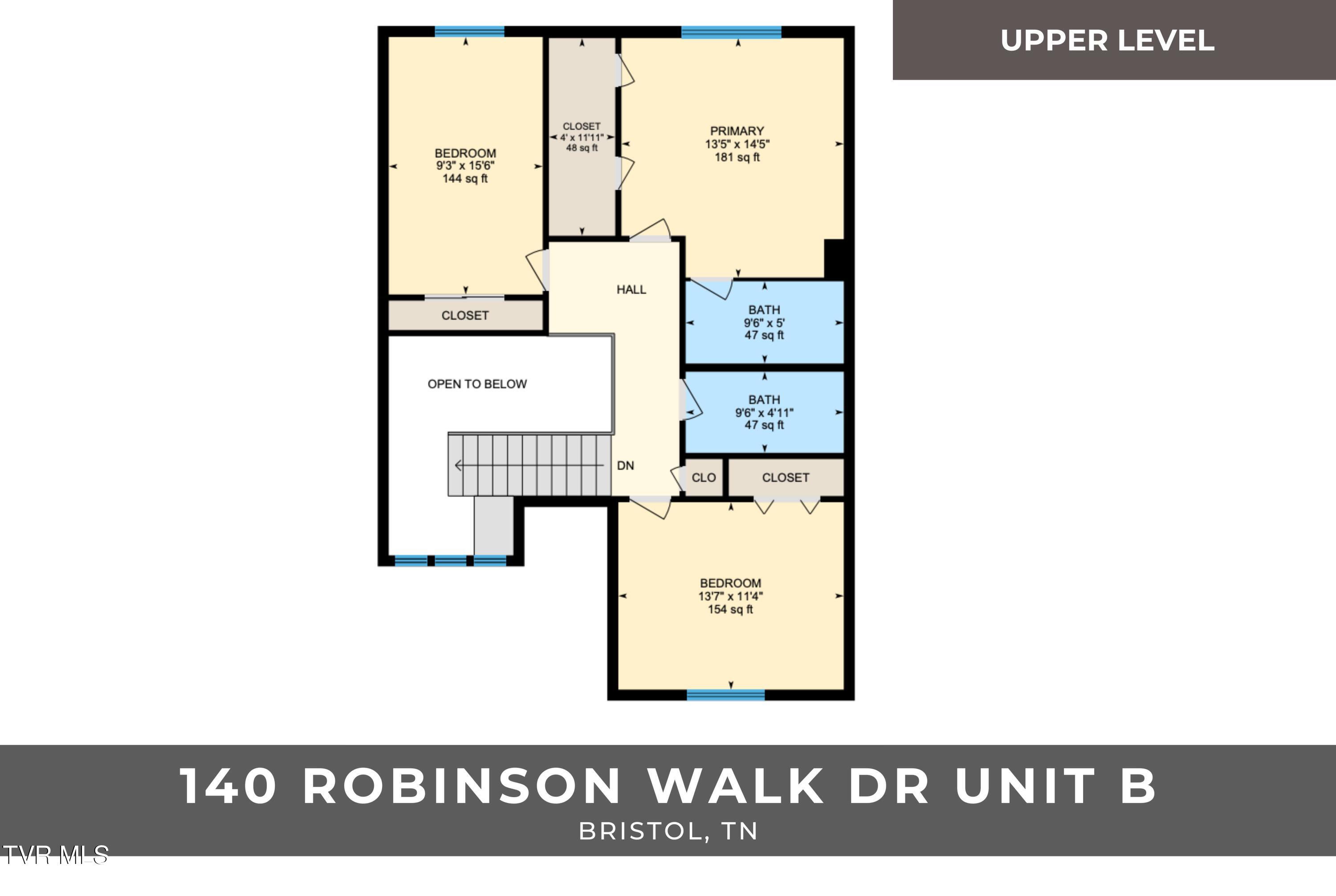 140 Robinson Walk, Unit B Bristol, TN 37620 - Photo 56 of 57 Floorplans (6)