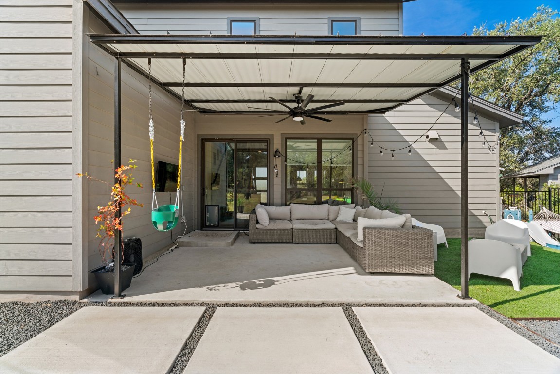 330 Kendall Road Spicewood, TX 78669 - Photo 23 of 32 a view of a porch with seating space