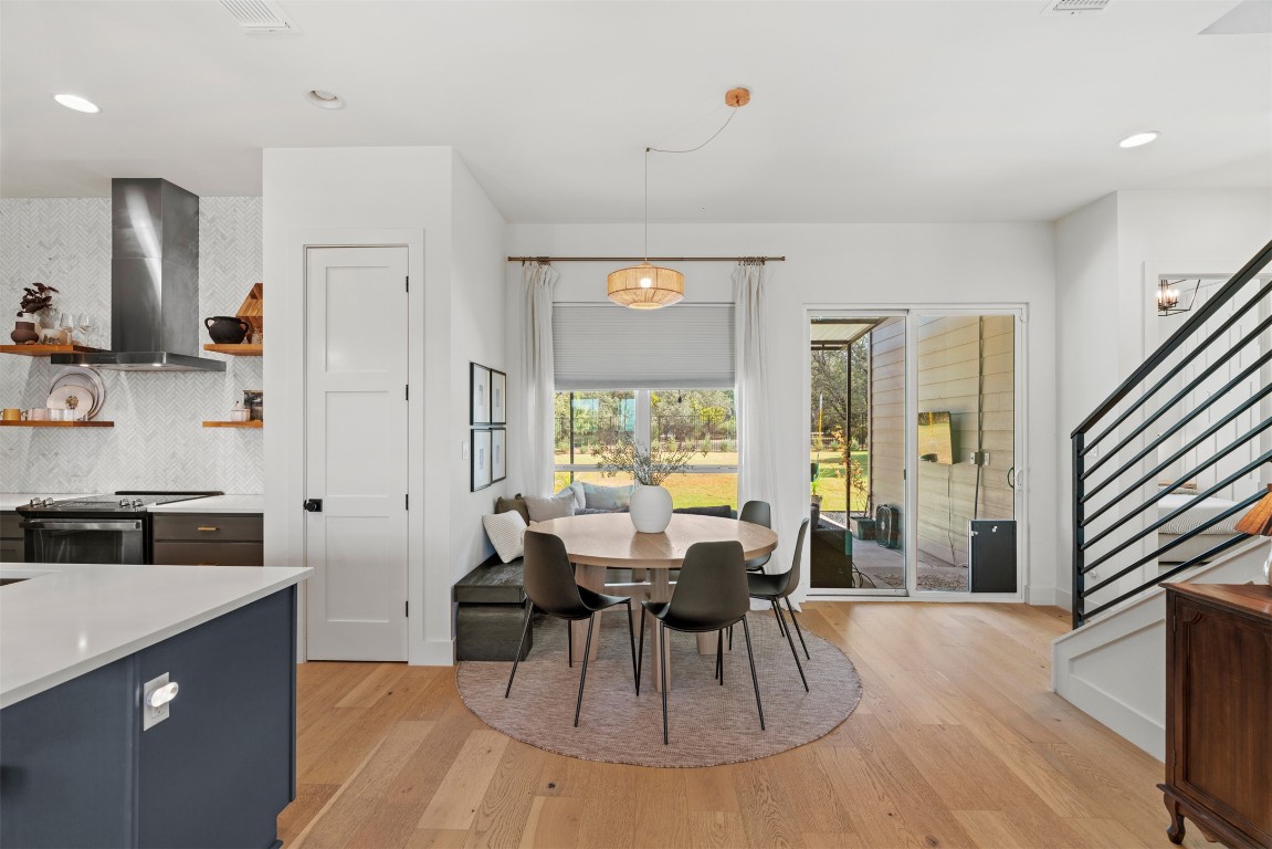 330 Kendall Road Spicewood, TX 78669 - Photo 7 of 32 a view of a dining room with furniture window and outside view