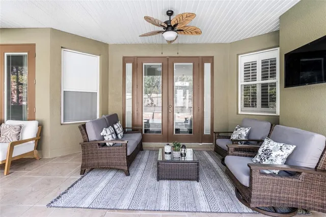 a view of a lake with a mountain