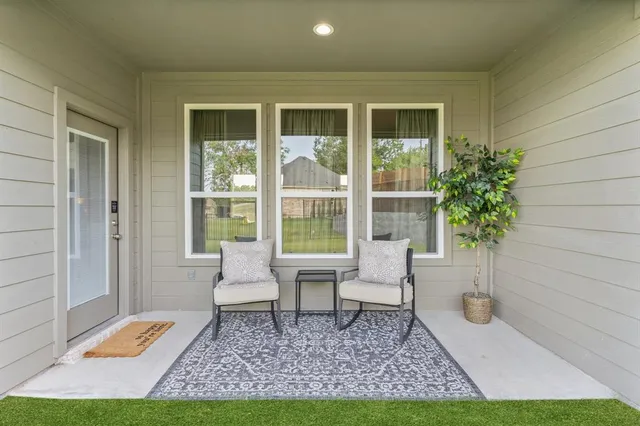 a house view with a garden space