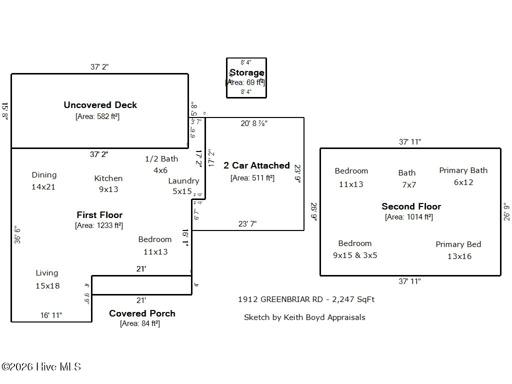 1912 Greenbriar Road Kinston, NC 28501 - Photo 45 of 45 SKETCH