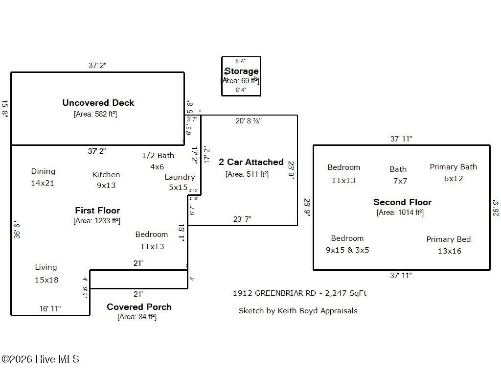 1912 Greenbriar Road Kinston, NC 28501 - Photo 44 of 45 SKETCH