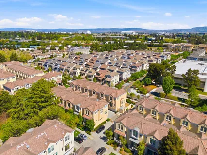 an aerial view of multiple house