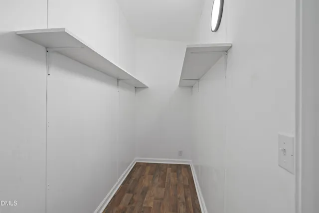 a view of small space with closet