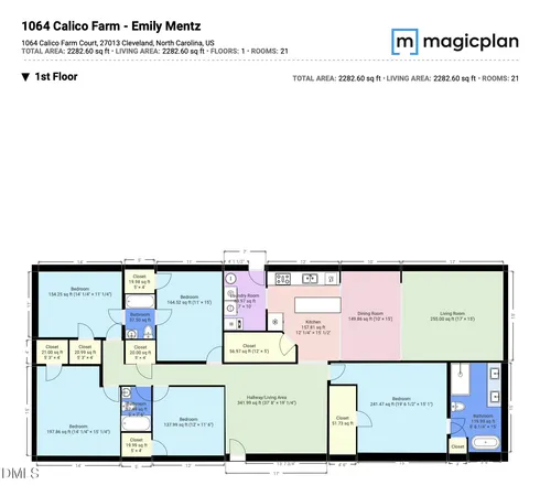 $319,500 | 1064 Calico Farm Court, Cleveland, NC 27013