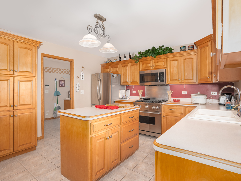 25509 South Chicago Road Elwood, IL 60421 - Photo 13 of 47 a kitchen with stainless steel appliances granite countertop a sink stove and refrigerator