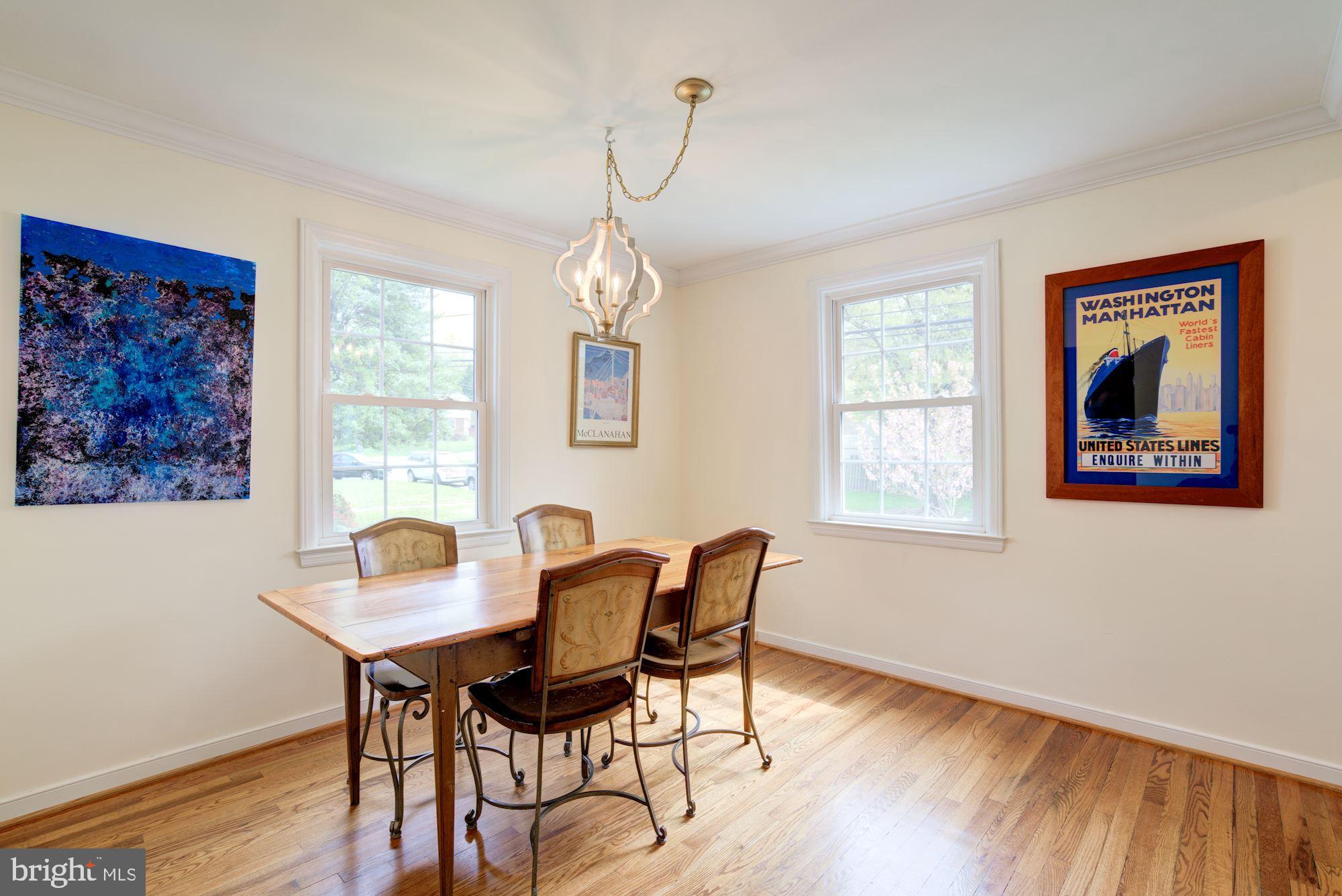 8302 Donnybrook Drive Chevy Chase, MD 20815 - Photo 16 of 55 light filled Dining Room