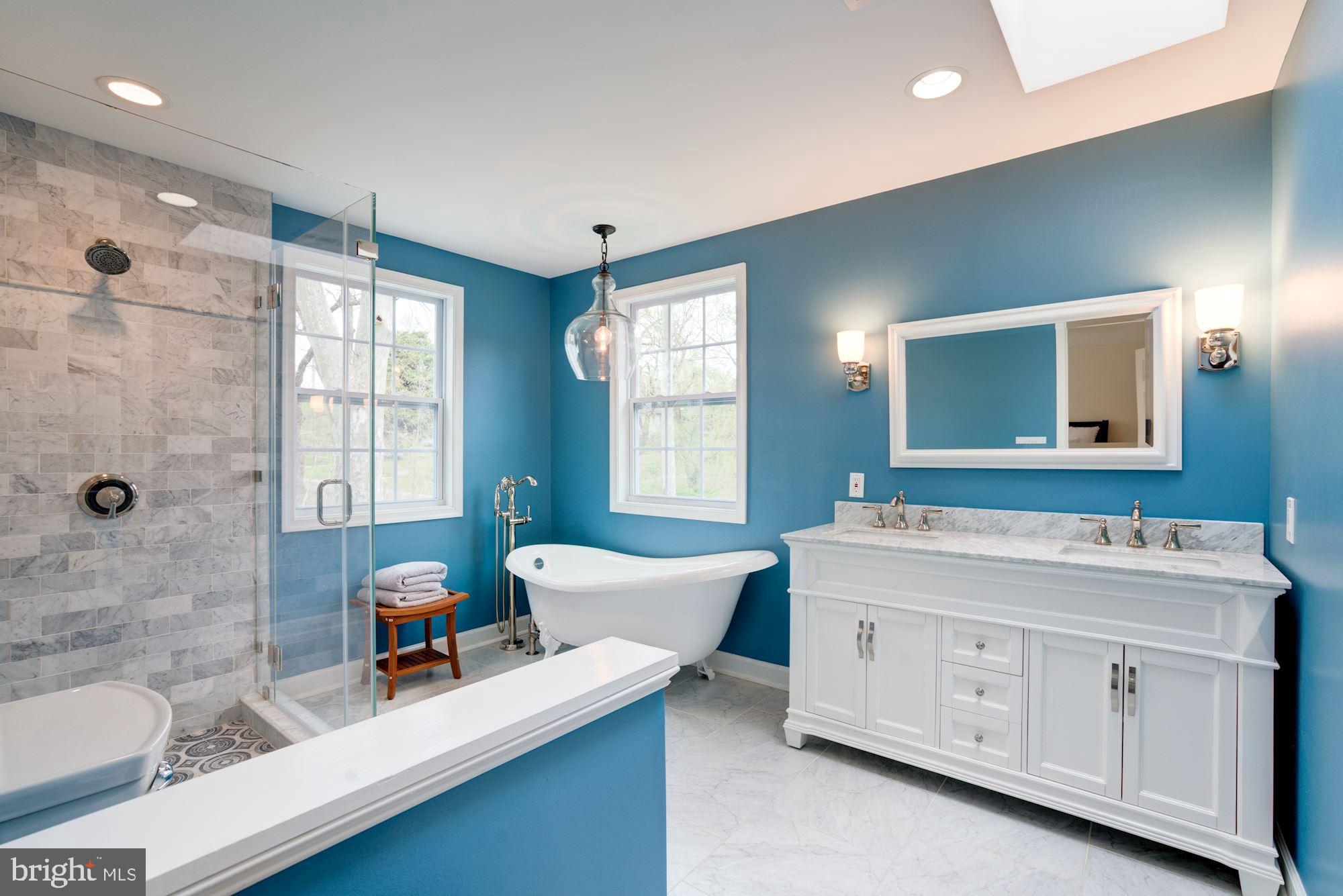 8302 Donnybrook Drive Chevy Chase, MD 20815 - Photo 22 of 55 Gorgeous, renovated Bath with skylight