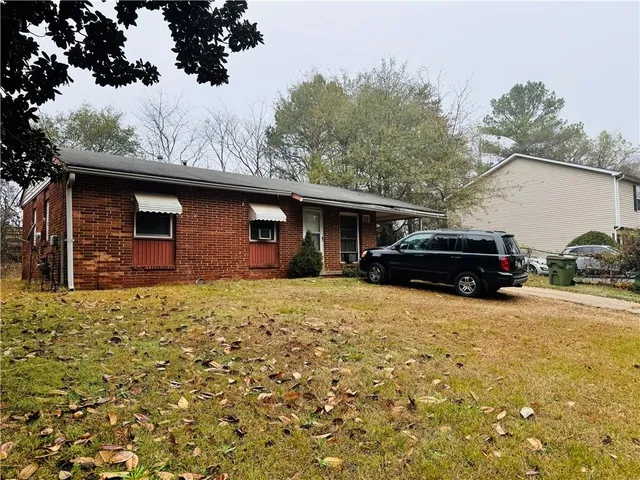 a view of a house with a patio
