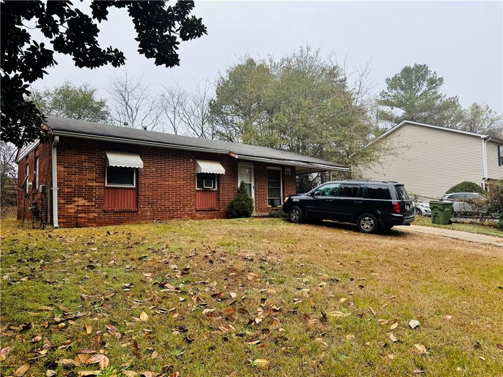 a view of a house with a patio