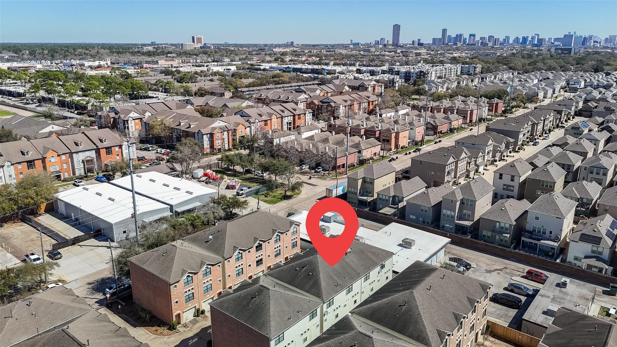 8715 Meadowcroft Drive, Unit 1002 Houston, TX 77063 - Photo 23 of 24 an aerial view of a house