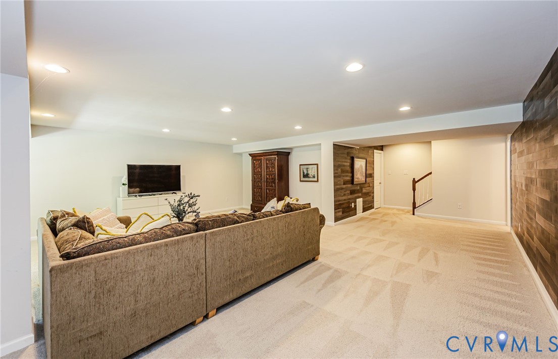 7435 Wicks Road Williamsburg, VA 23188 - Photo 65 of 82 Spacious lower-level room featuring recessed light