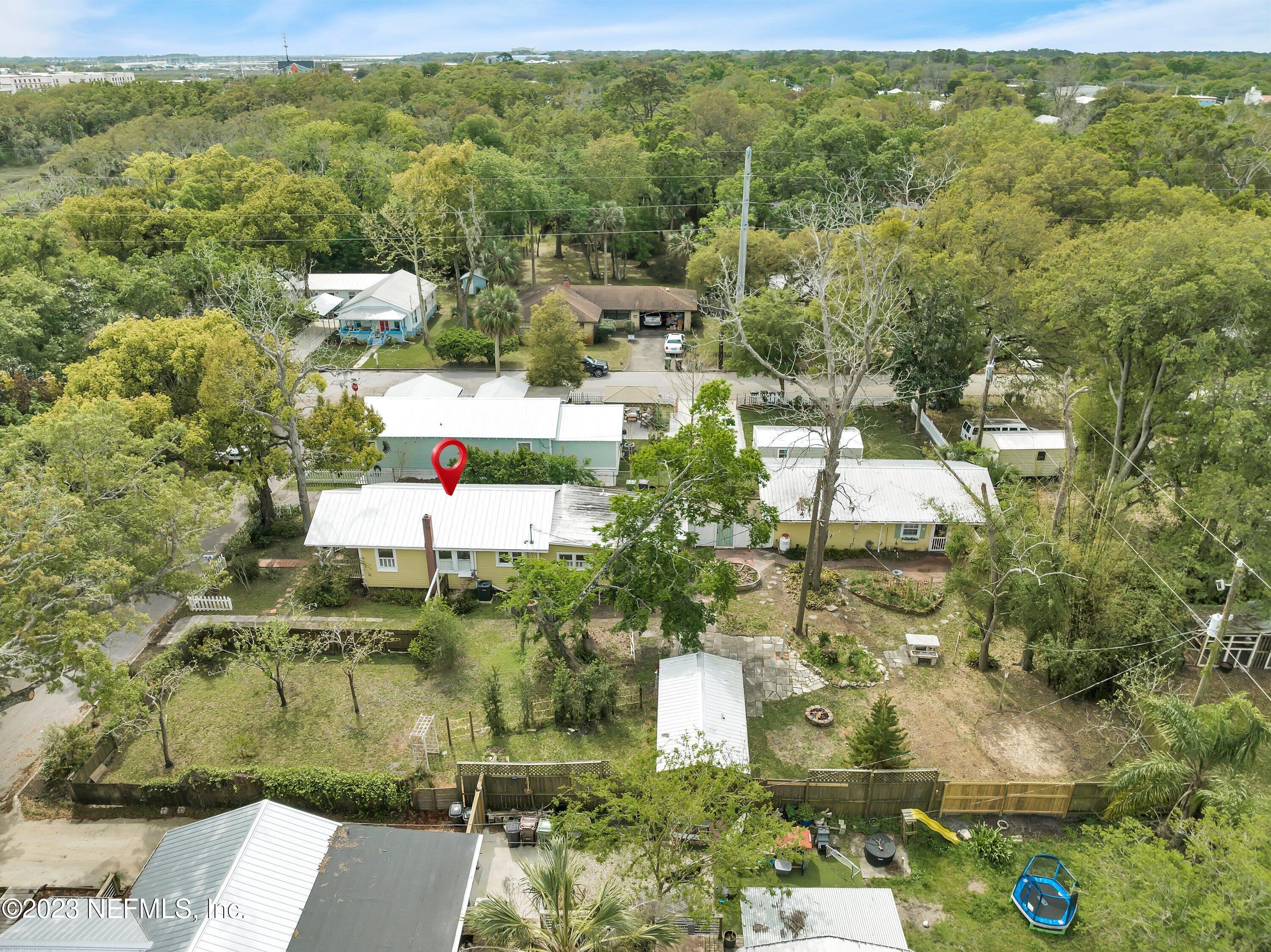 4 Florida Avenue St. Augustine, FL 32084 - Photo 43 of 52 an aerial view of residential houses with outdoor space