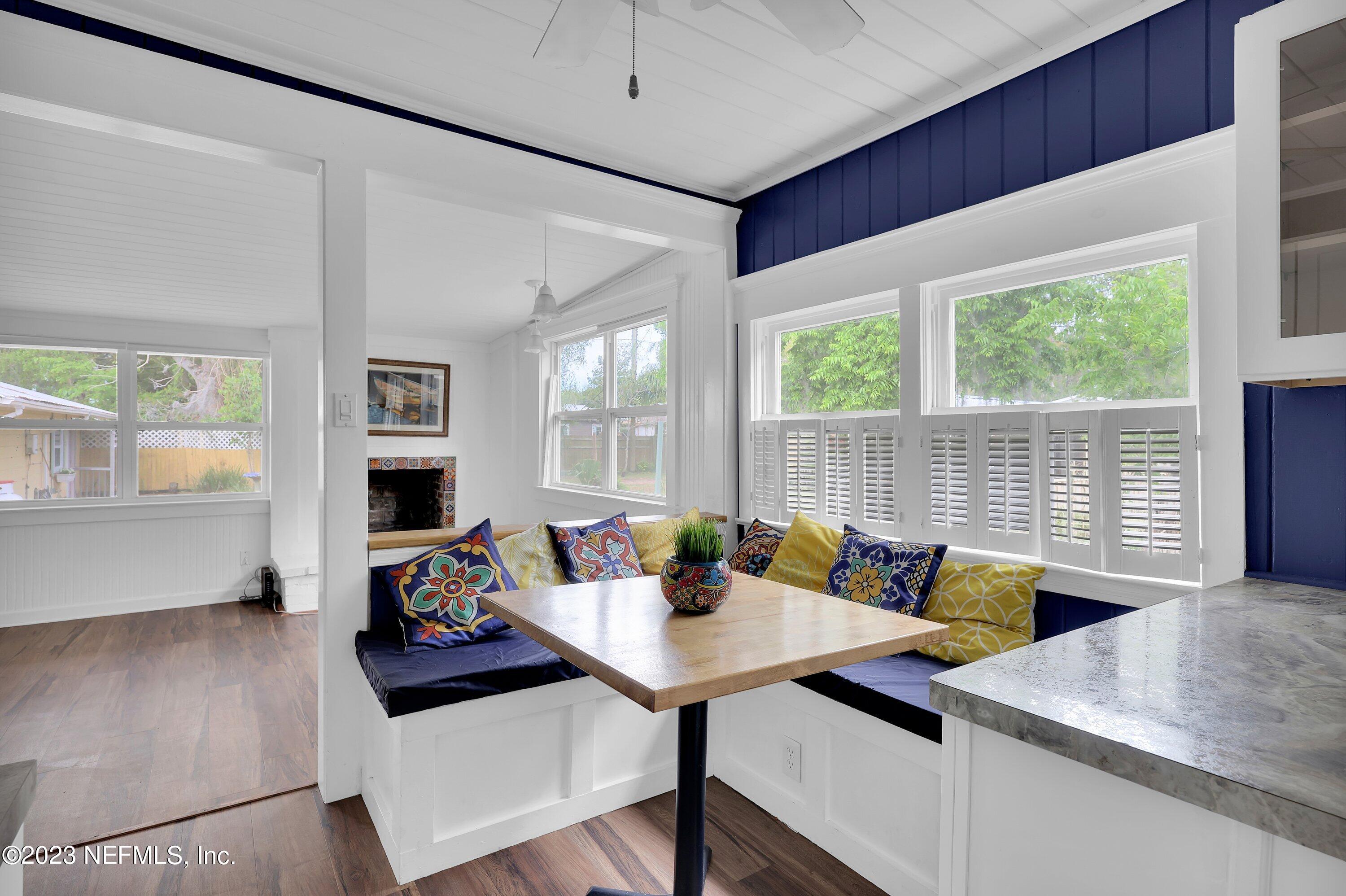 4 Florida Avenue St. Augustine, FL 32084 - Photo 9 of 52 a view of a dining room with furniture and a large window