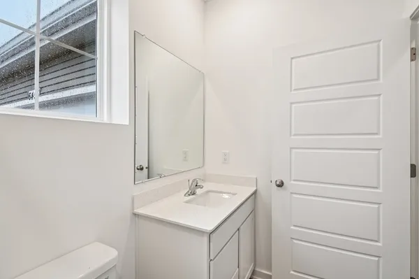 a view of small space with wooden floor