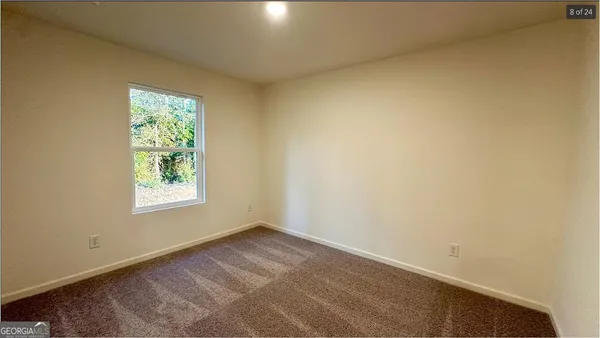 an empty room with a window