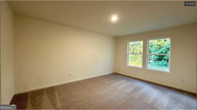 an empty room with a window