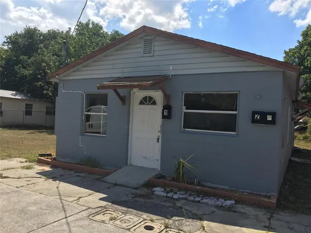 a front view of a house