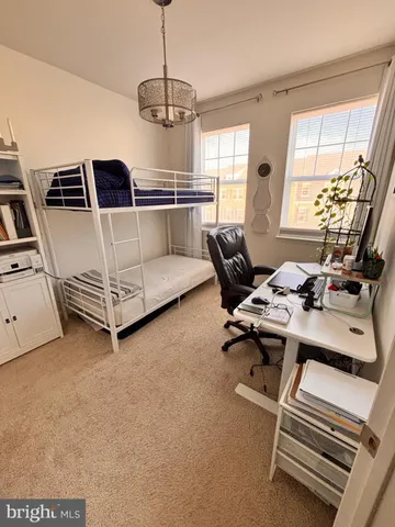 a work room with furniture