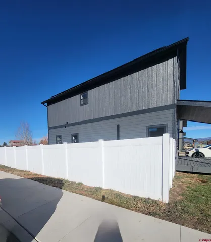 a backyard of a house