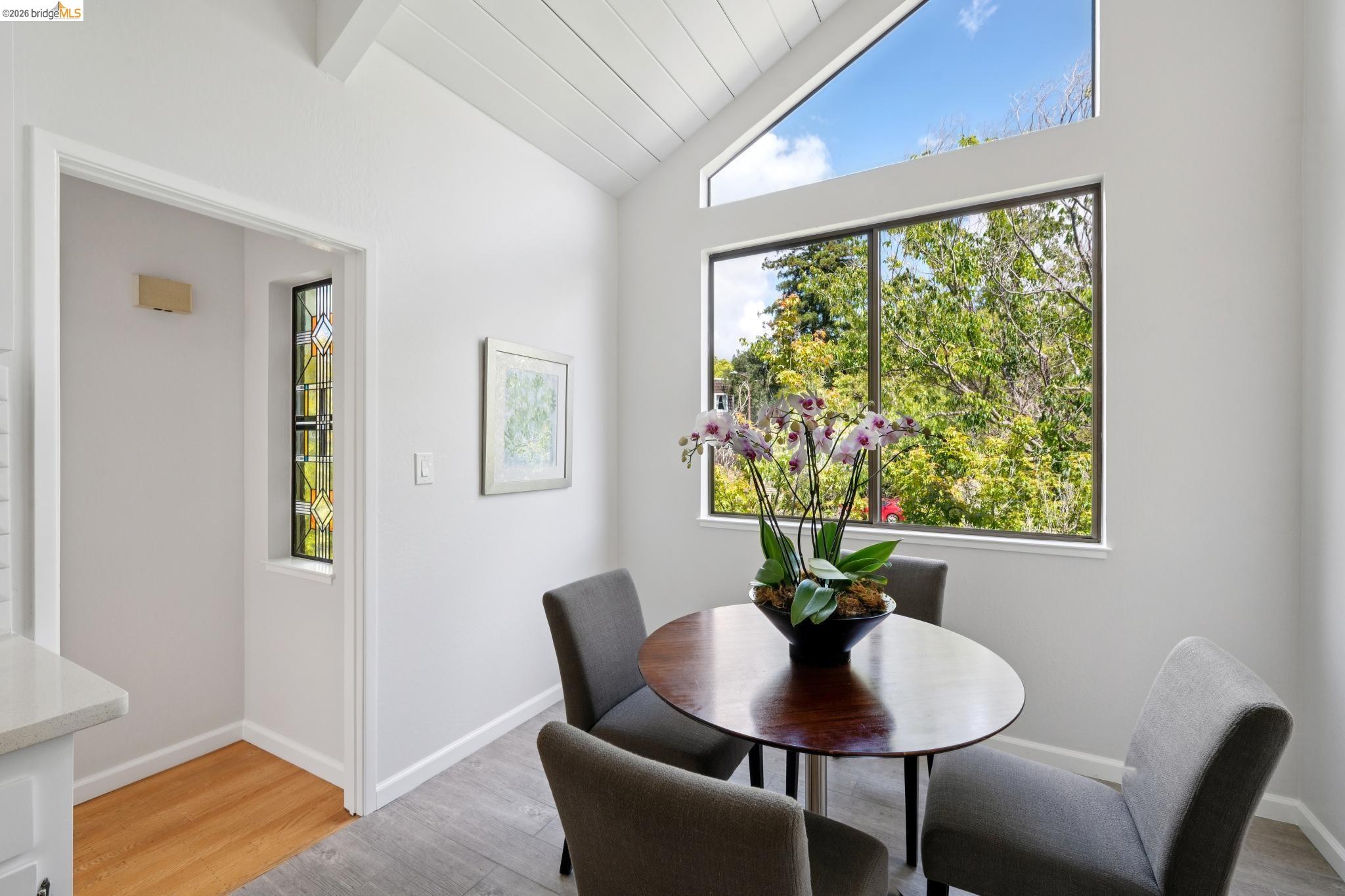 1340 Henry Street Berkeley, CA 94709 - Photo 29 of 52 Vaulted ceiling with exposed white beams