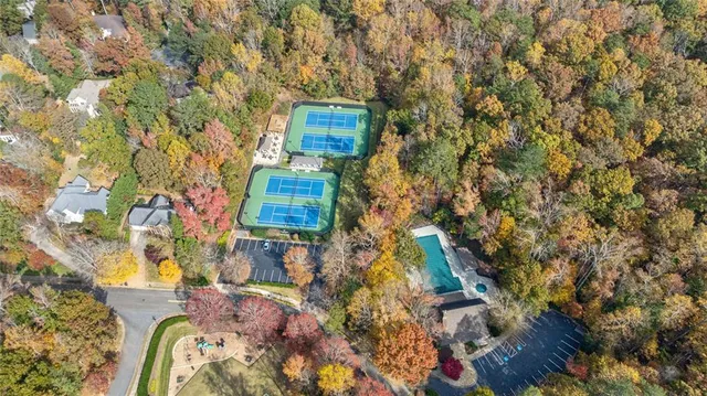 an aerial view of multiple house