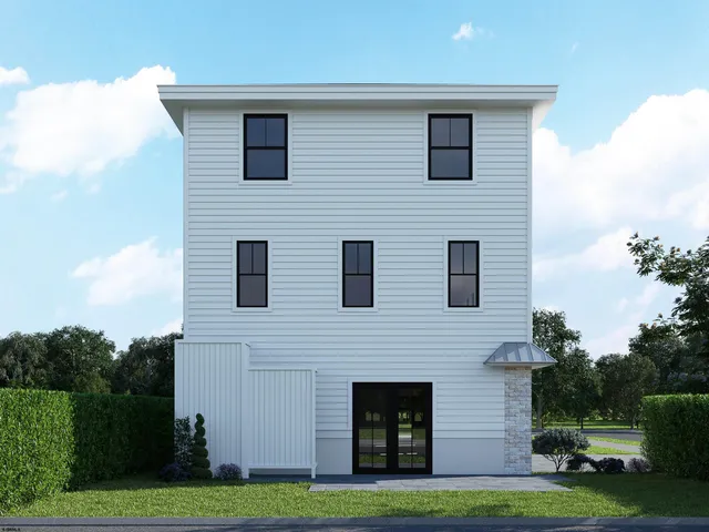 a brick house with yard