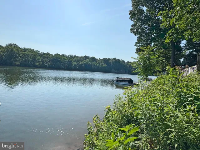 a view of a lake with a mountain in the background