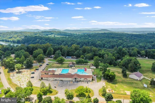 an aerial view of a city
