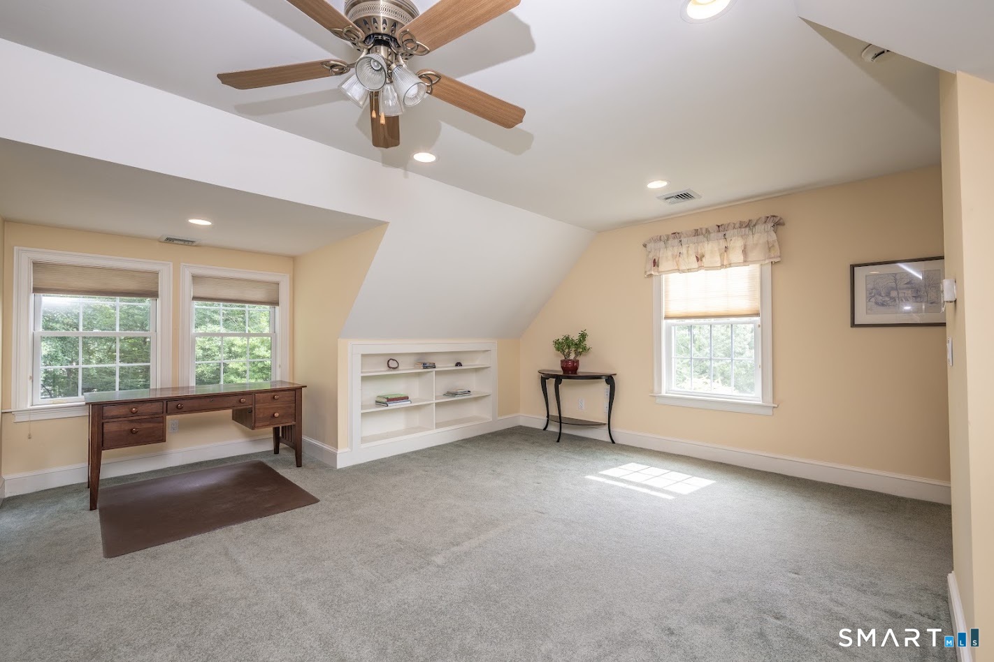 35 Anderson Lane Durham, CT 06422 - Photo 18 of 25 Versatile fourth bedroom or flex space with dual access from the main hallway or its own private staircase and separate front entrance, offering exceptional flexibility for guests, a home office, recreation room, or studio.