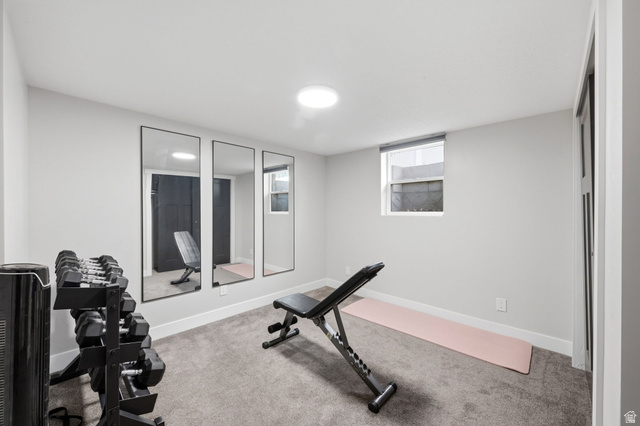 1795 South 200 West Bountiful, UT 84010 - Photo 21 of 37 Exercise room featuring light colored carpet