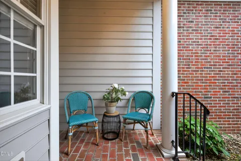 a view of a door and a window