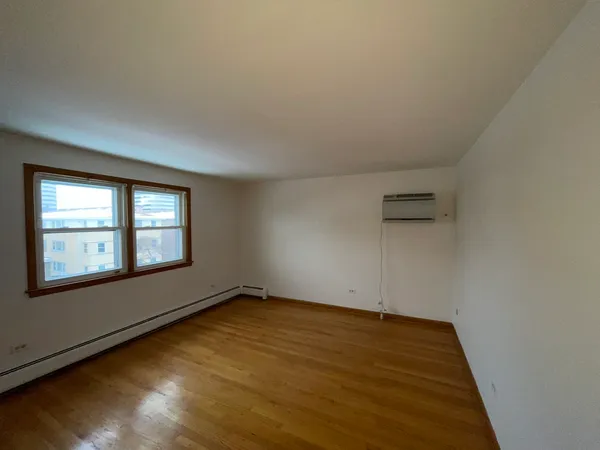 an empty room with a window