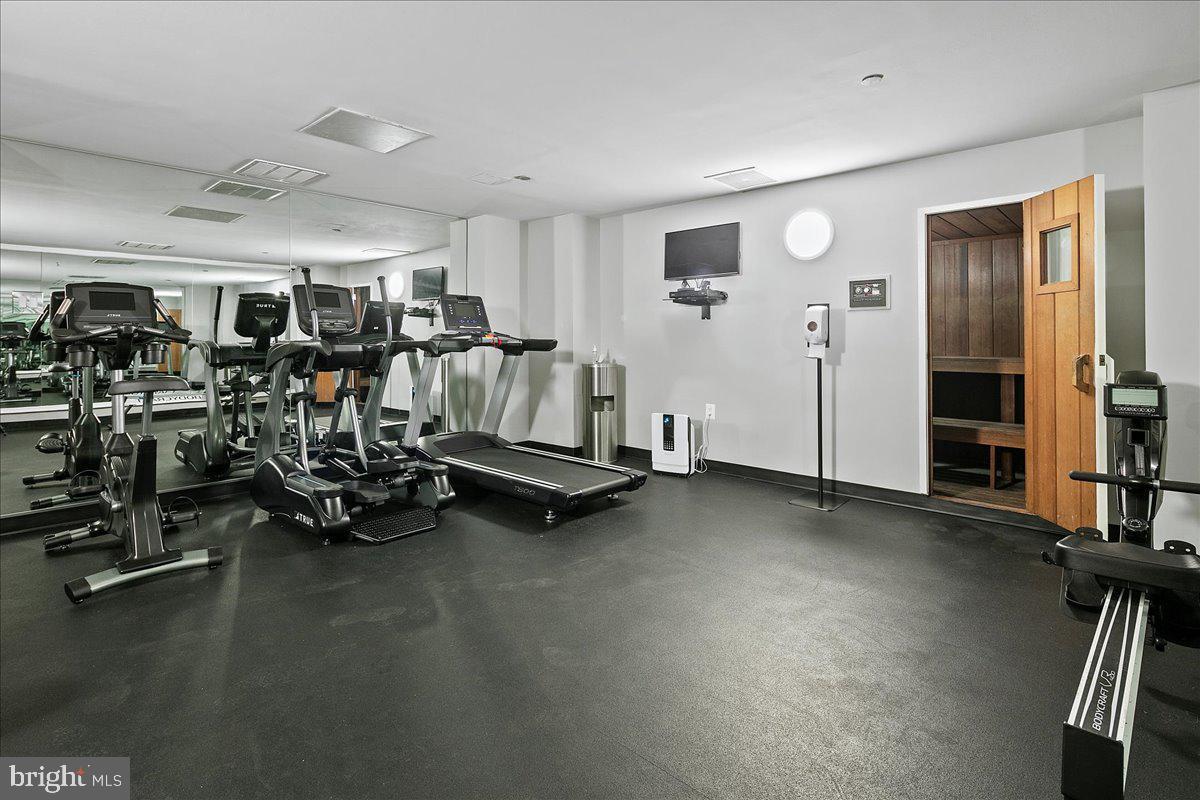 1301 North Courthouse Road, Unit 1202 Arlington, VA 22201 - Photo 12 of 17 a view of a room with gym equipment