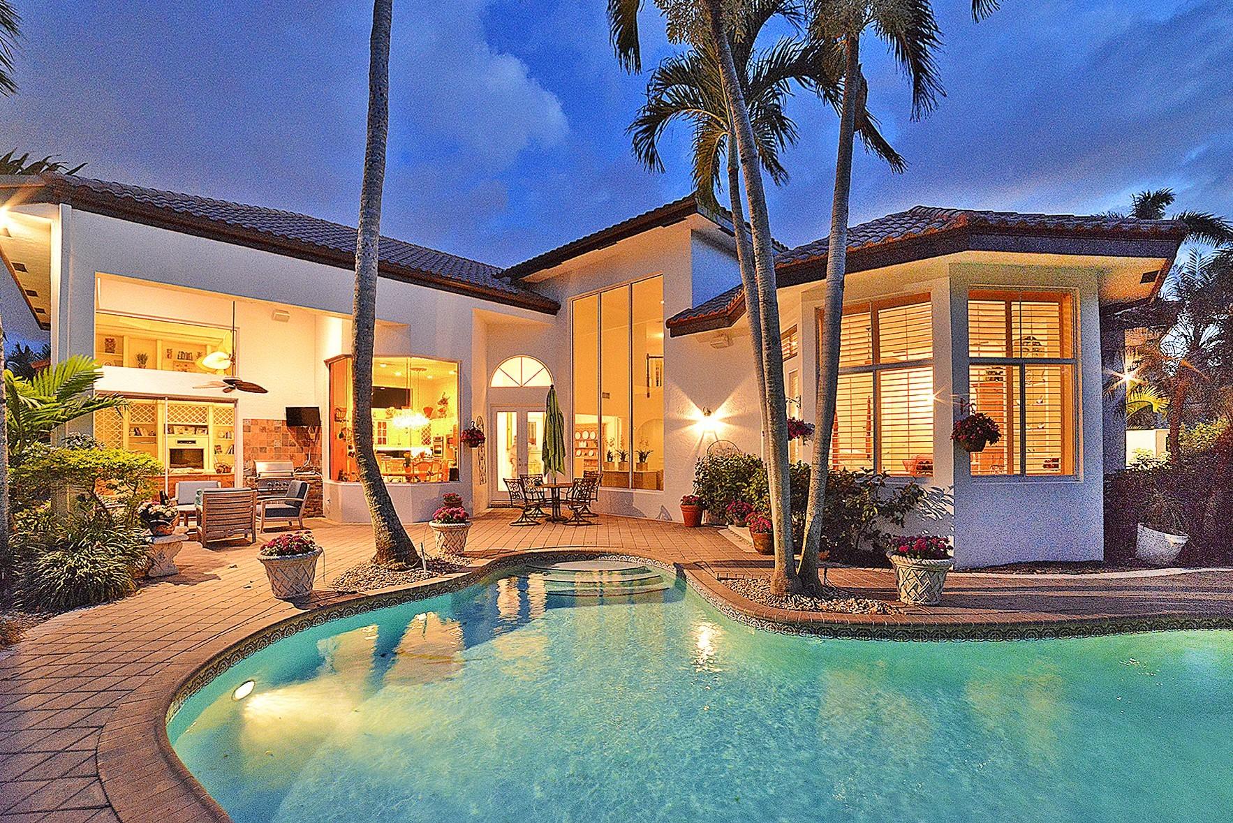 6178 Northwest 31st Avenue Boca Raton, FL 33496 - Photo 36 of 42 POOL AT NIGHT