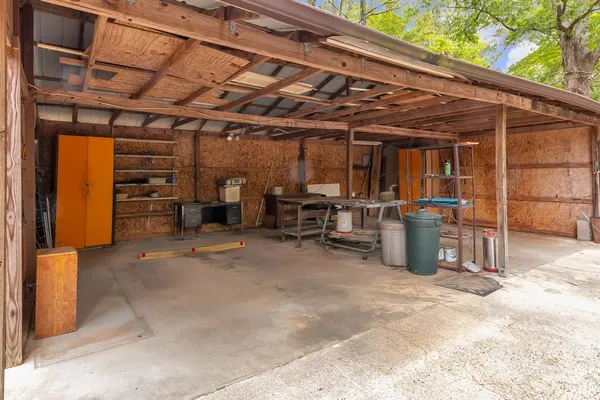 a view of a storage room