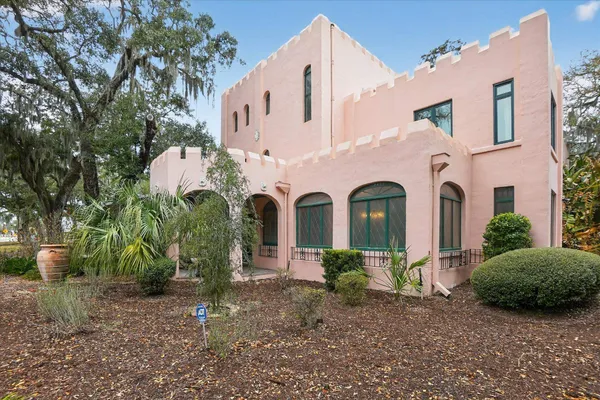 a living room with furniture a rug and a potted plant