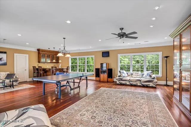 front view of a house with a swimming pool