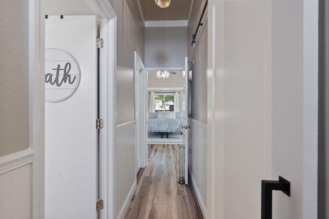 22 Heiner Road Watsonville, CA 95076 - Photo 38 of 51 a view of a hallway with wooden floor