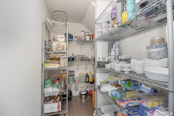 a room with storage and utility