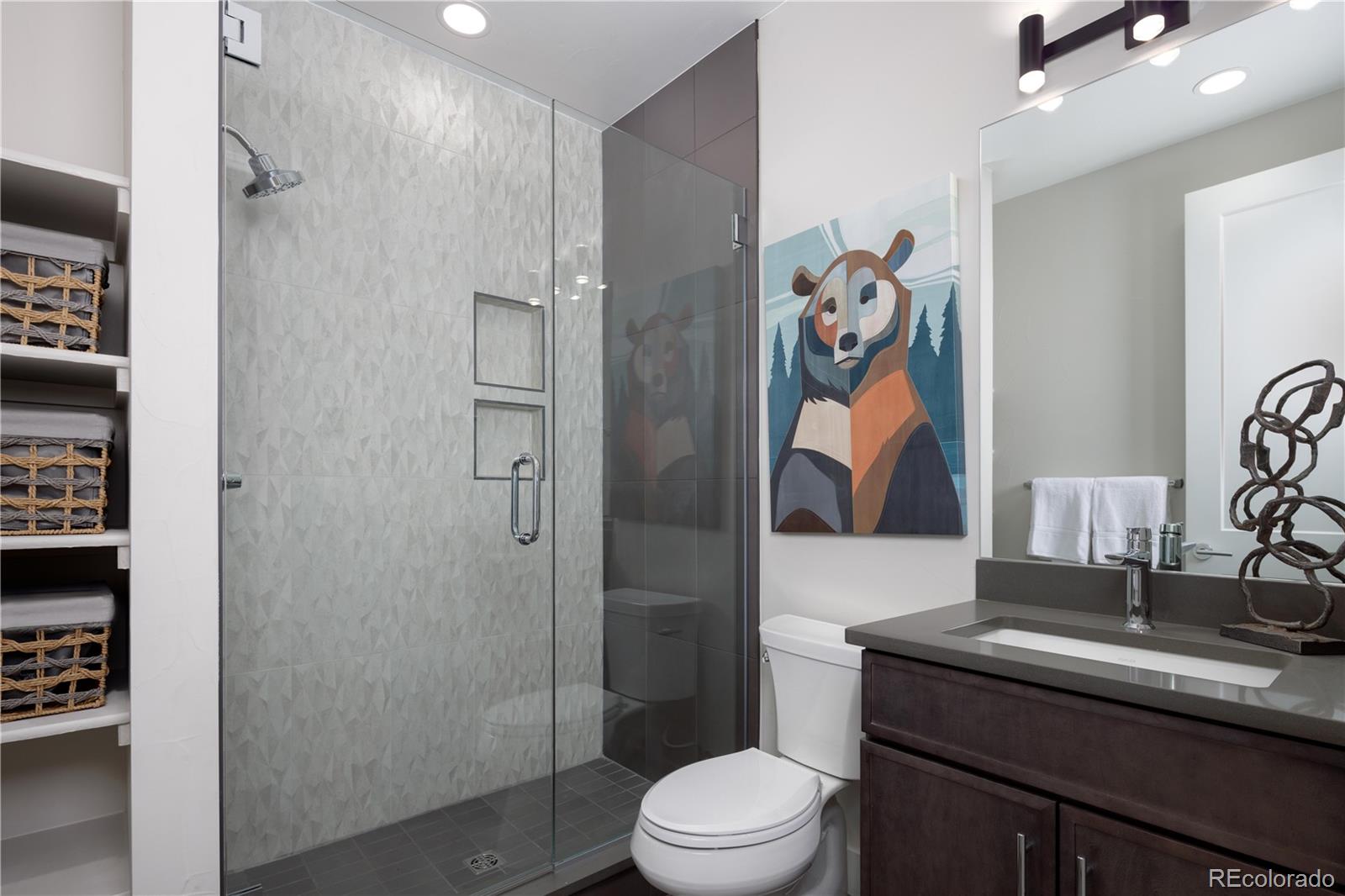 77 High Grove Loop Winter Park, CO 80482 - Photo 10 of 14 a bathroom with a sink a toilet and shower